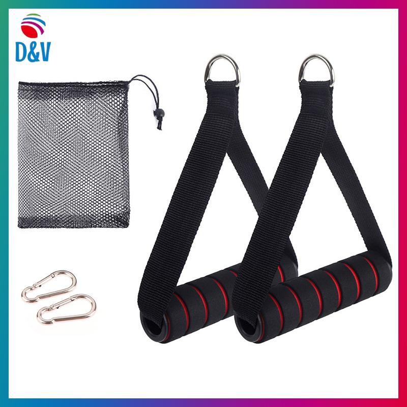 D & V-Ring Metal Gym Handles Grip Workout Heavy Duty Cable Machine Handle Com Gancho Para Ioga Exercício Treino Power Ba