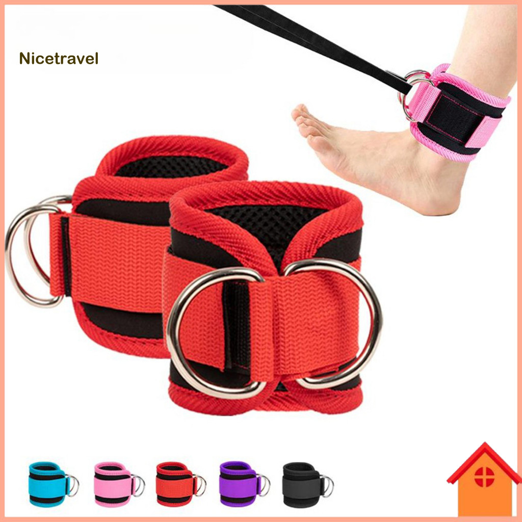 Breathable Padding Ankle Strap Fitness Adjustable for Cable Machine Durable Resistance Bands with Comfortable Cuff for G