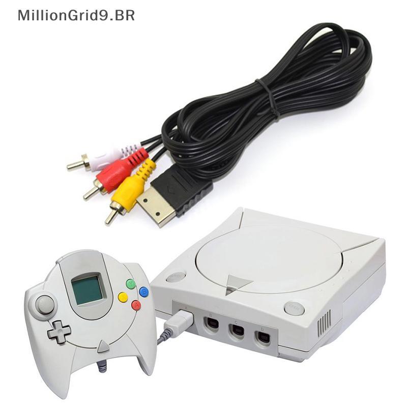 Mill 1.8Mposite AV Áudio Vídeo TV Adaptador Cabo Niel Banhado Plug Game Cable Para SEGA Dreamcast RCA Cord BR
