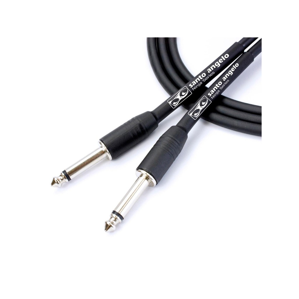 Cabo De Guitarra Ninja Cable 0,20 Mm Conector P10/10 20ft 6,10 Metros Preto