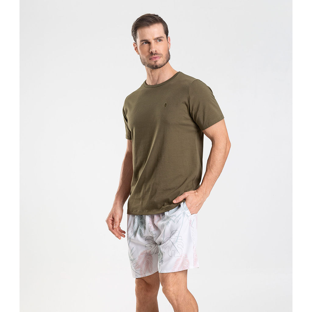 Bermuda Masculina De Microfibra Long Bong Branco