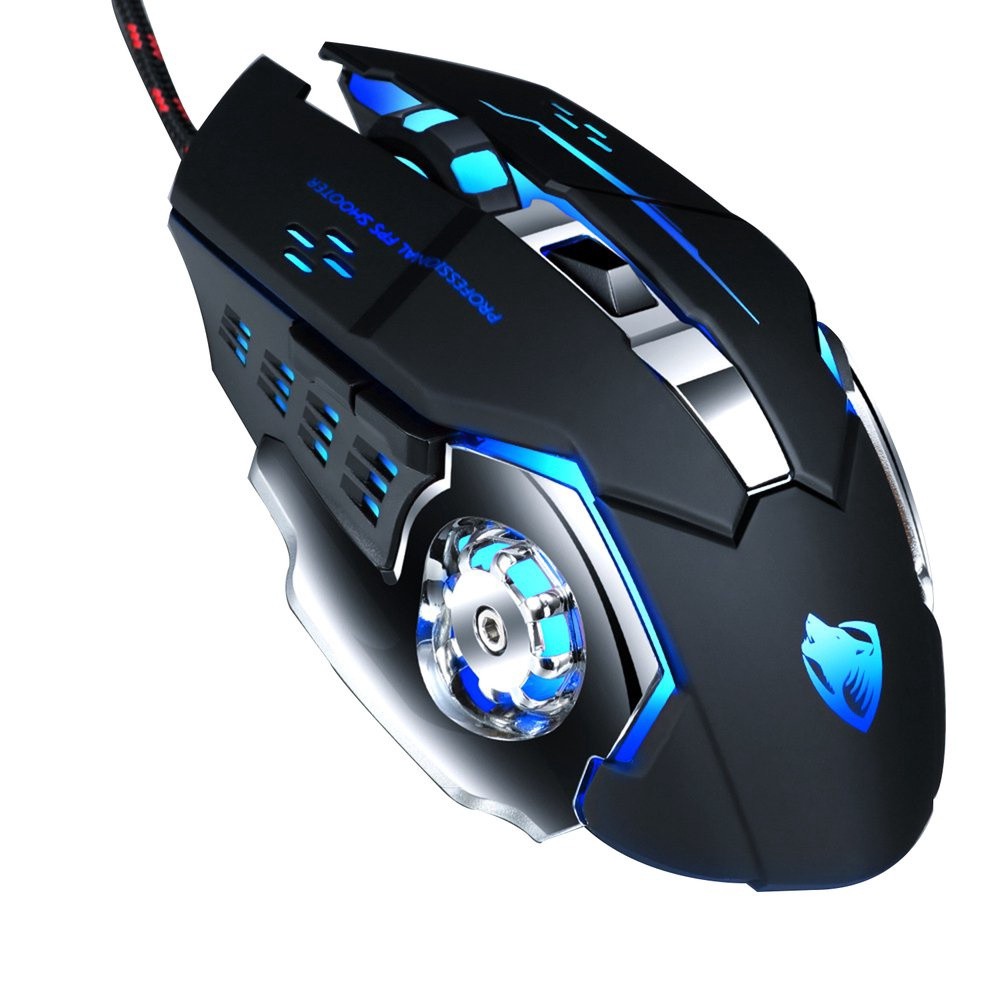 MOUSE RAY LOBO V6 WRANGLER JOGO MECÂNICA WIRED ESPORTS COMPUTER INTERNET E-SPORTS GAMING USB