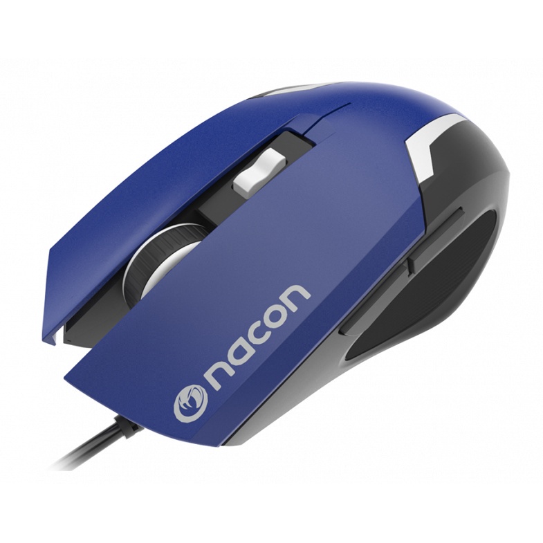 Mouse Nacon Wired Gaming Mouse GM-105BLUE - Optical Sensor - 2400DPI - Cabo 1,5m (Com fio, azul)