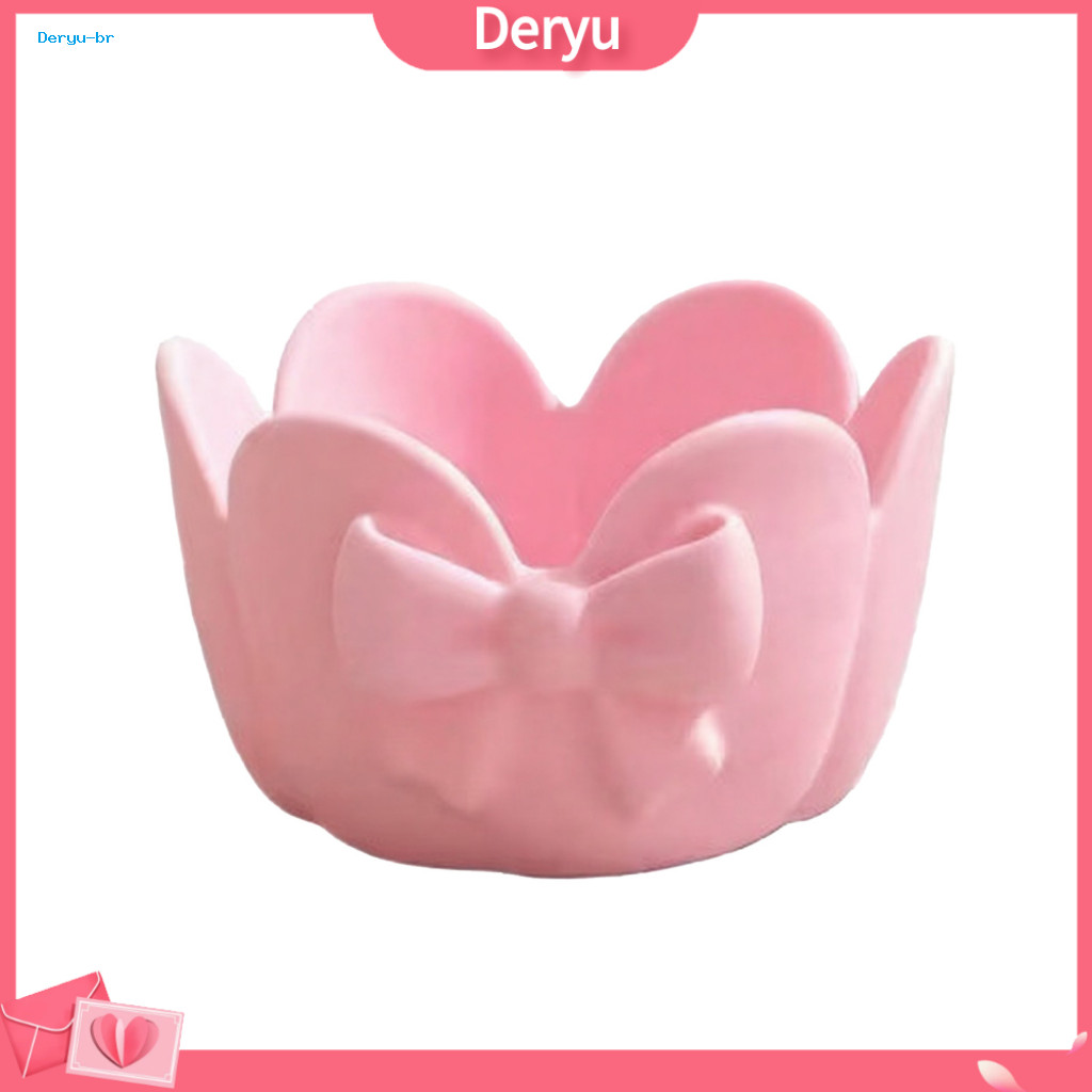 Sweet Style Ring Holder 3d Printed Jewelry Dish Flower Bow Tray Decorative Storage Bowl for Rings Earrings Necklaces Van