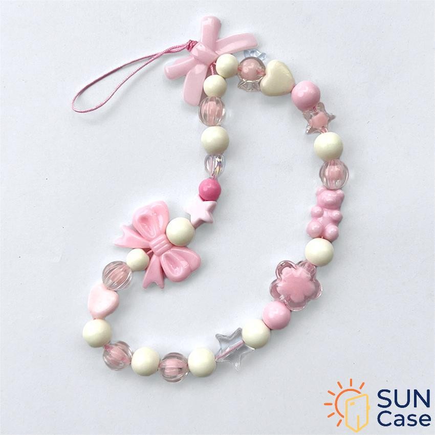 🔥Phone Lanyard🔥 Cordão Para Capinha De Flower Celular Pink Bow Cordinha SL006