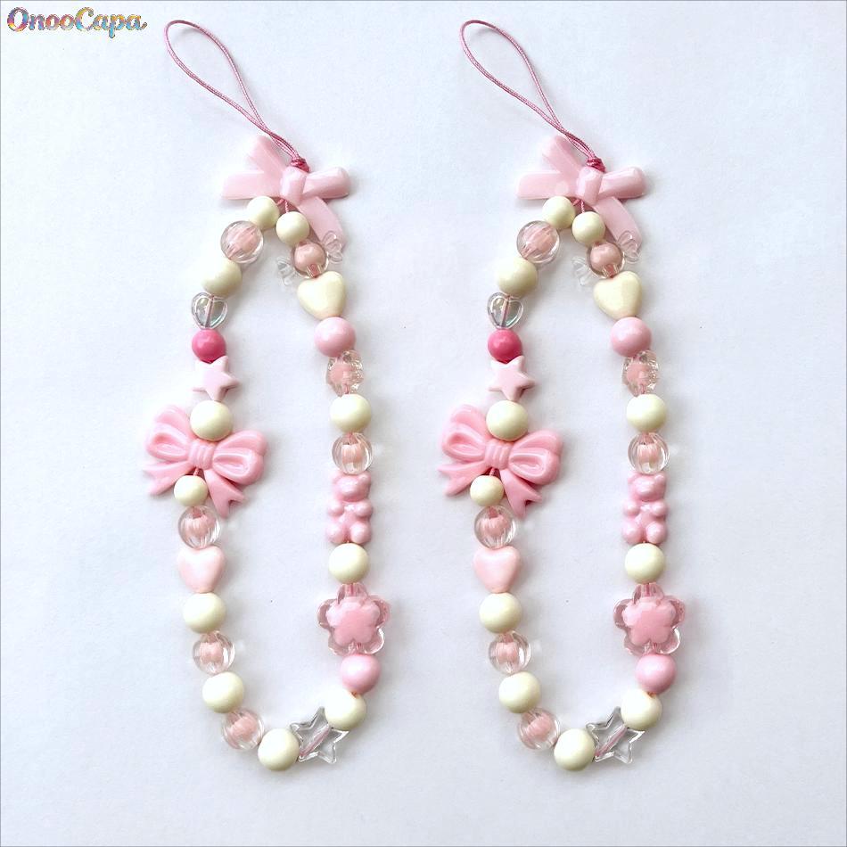 🔥Phone Lanyard🔥 Cordão Para Capinha De Flower Celular Pink Bow Cordinha SL006