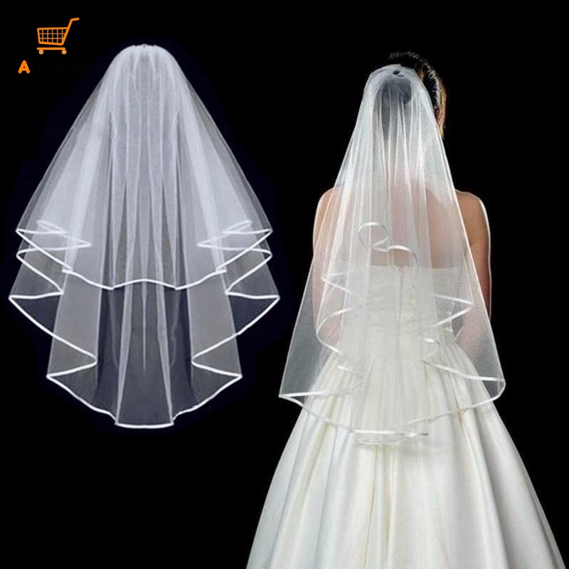1 Pc Véu Nupcial De Moda Requintado Branco ColorTulle Satin Bow Ribbon For Women Sweet Elegant Wedding Accessories