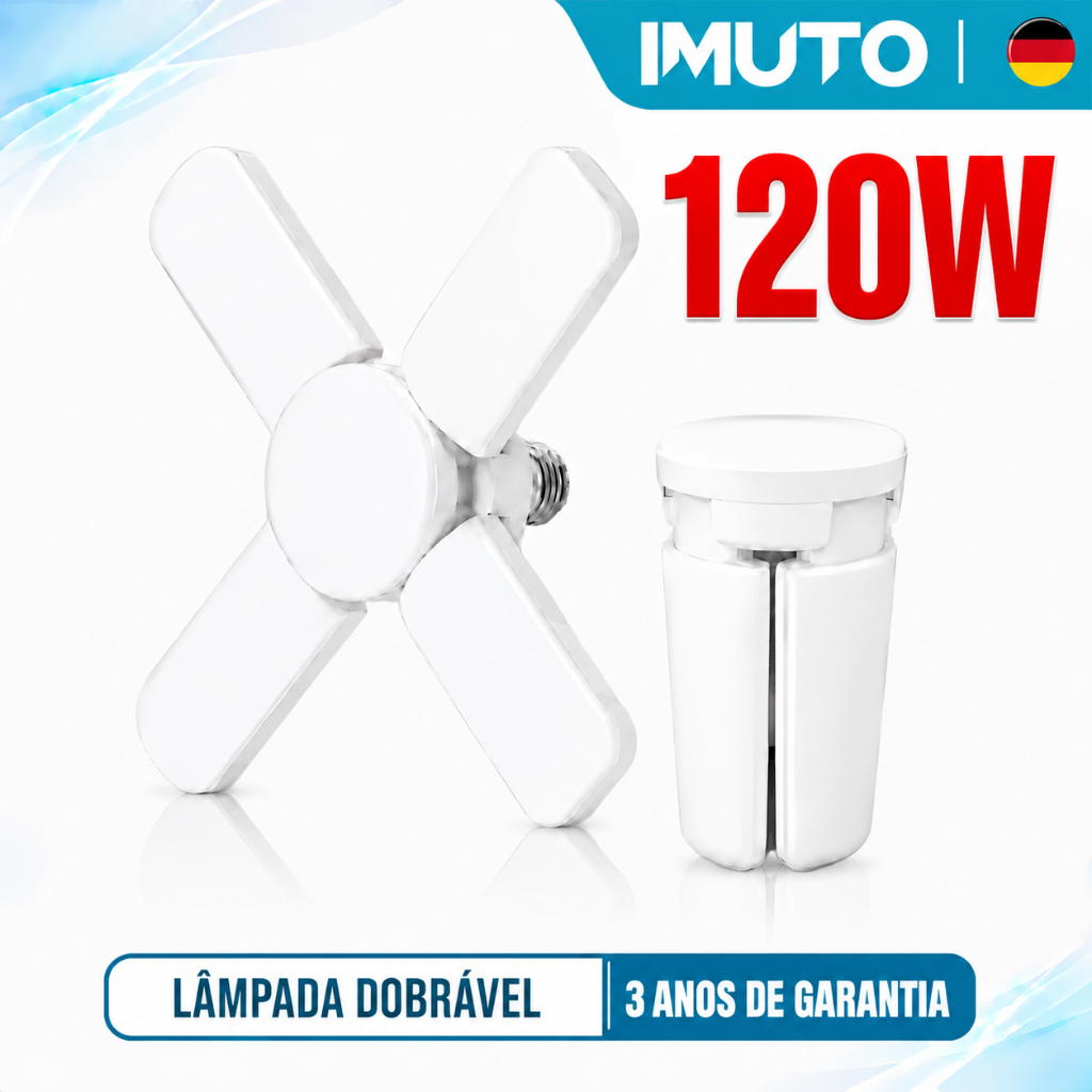 Ventilador Luminária Led 4 Pás  Fan Bulb Light Ceiling Light Indoor 120W Folding Lamp