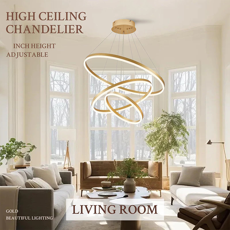 3 Colors in 1 Light Living Room Chandelier Kitchen Pendant Ceiling Lamp Led Nordic Modern Living Room Decoration