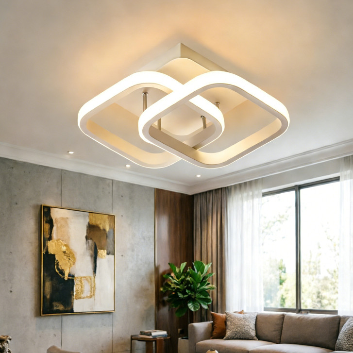 Luminária  Led  Minimalista Moderno Pendente Lustre Plafon para Sala Quarto Ceiling Light 110V-220V