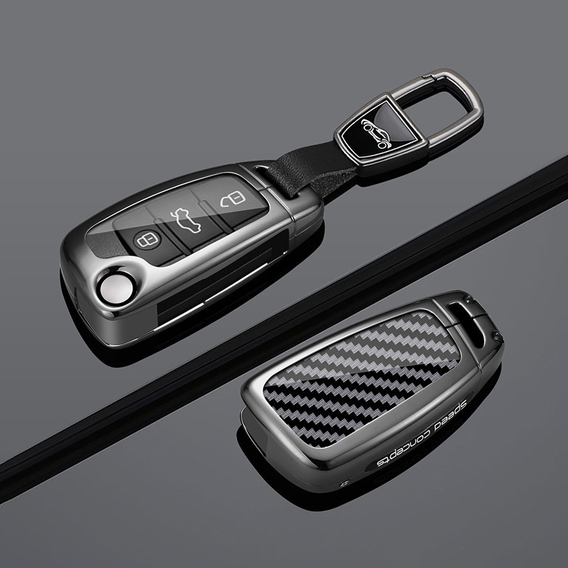 Applicable Audi Q3 Key cover Q2L Car bag Old Style A3 A6L TT Folding Remote control protective case for men and women