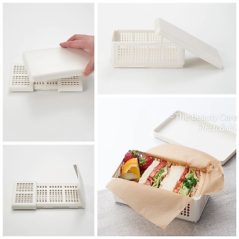 Muji Japan Sandwich Folding Case Original Bento Almoço Para Alimentos Fritos