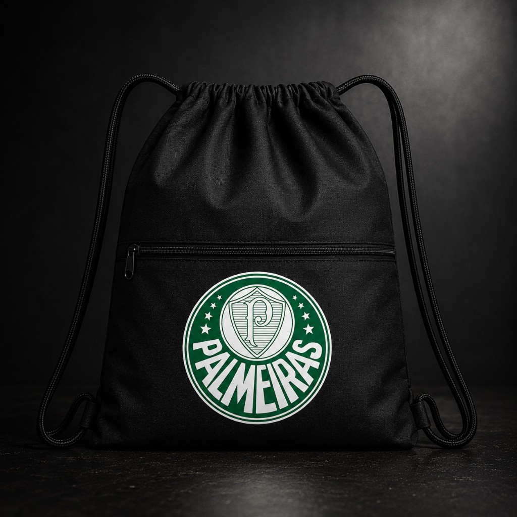 Mochila Saco Casual Esportiva Preta Time Impermeavel Gym Bag