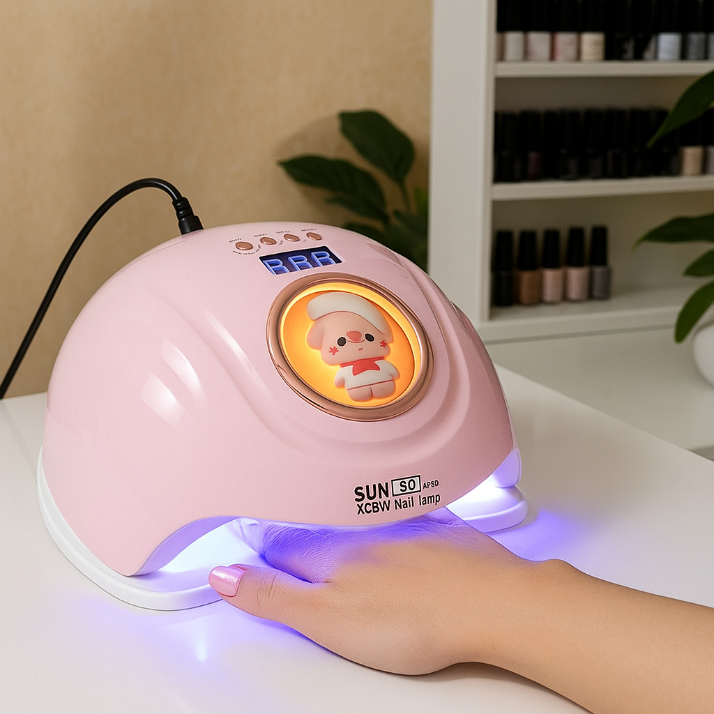 Máquina Secadora de Unhas 268W LED/UV Temporizador Base Removível Display Digital Cabine