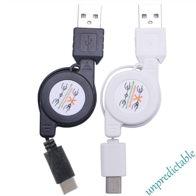 Type C Retractable Data & Sync USB 3.1 Charging Cable For 2 Two