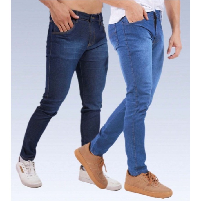 Kit Calça Jeans Masculina Skinny Com Lycra Elastano Linha Premium direto da fabrica