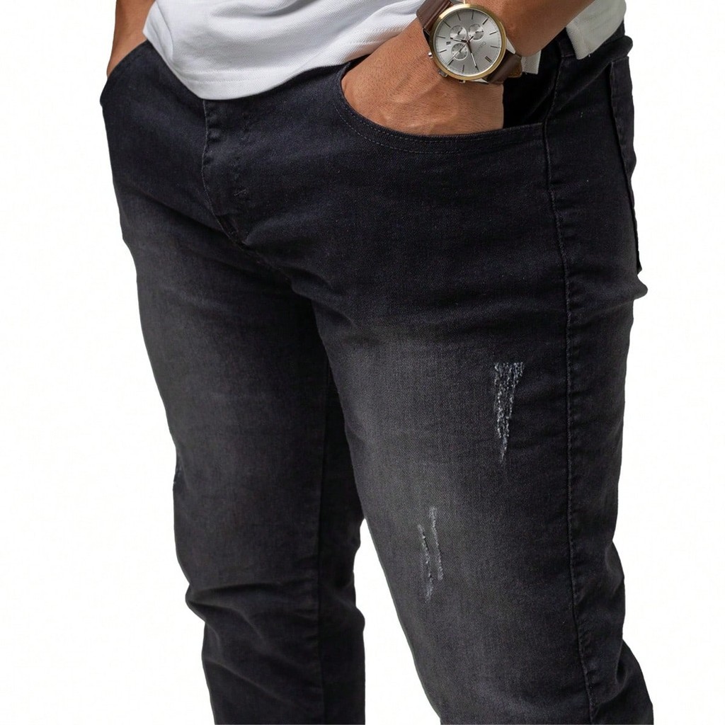 Calça Masculina Jeans Versátil Elastano Premium Modelo Slim Casual Presente de Fábrica - LIONS JEANS