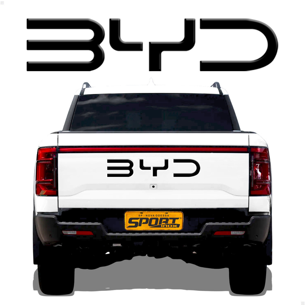 Adesivo Para Byd Shark 2025 Emblema Resinado Tampa Traseira