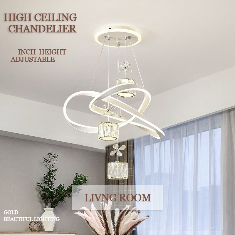 3-color chandelier remote control modern Nordic luxury chandelier living room chandelier kitchen Led