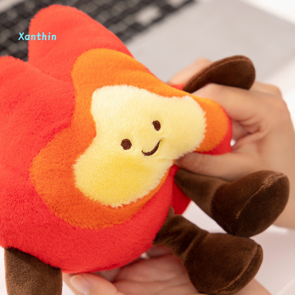 Plush Flame Stuffed Toy for Kids – Soft Smiling Pillow Cute Plushie Perfect Birthday Gift for Children Fun Playtime Co