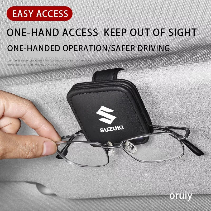 Car Eye Glasses Card Holder Clip Car Styling Car Accessories Sun Visor Sunglasses Organizer For Suzuki Vitara Swift XL7