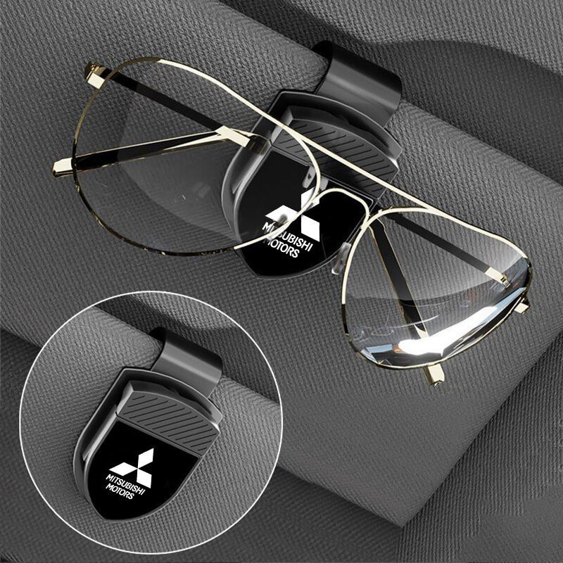 Universal Car Sunglasses Clip One Handed Operation Genuine Leather Eyeglasses Holder Anti Slip Auto Sun Glasses Mount Br