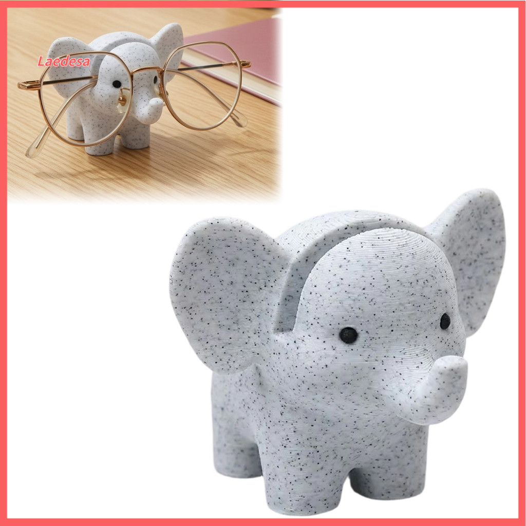 Eyeglass Holder Stand Stable Anti Scratch Eyewear Rack 3d Printed Elephant – Cute Sunglasses Glasses Storage Desktop f