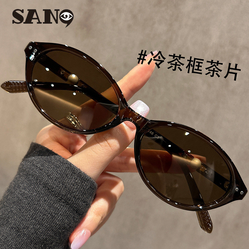 Suporte Para Atacado De Óculos De Sol COD (San9) 2025 Nova Moda Coreana Com Armação Oval Mulheres