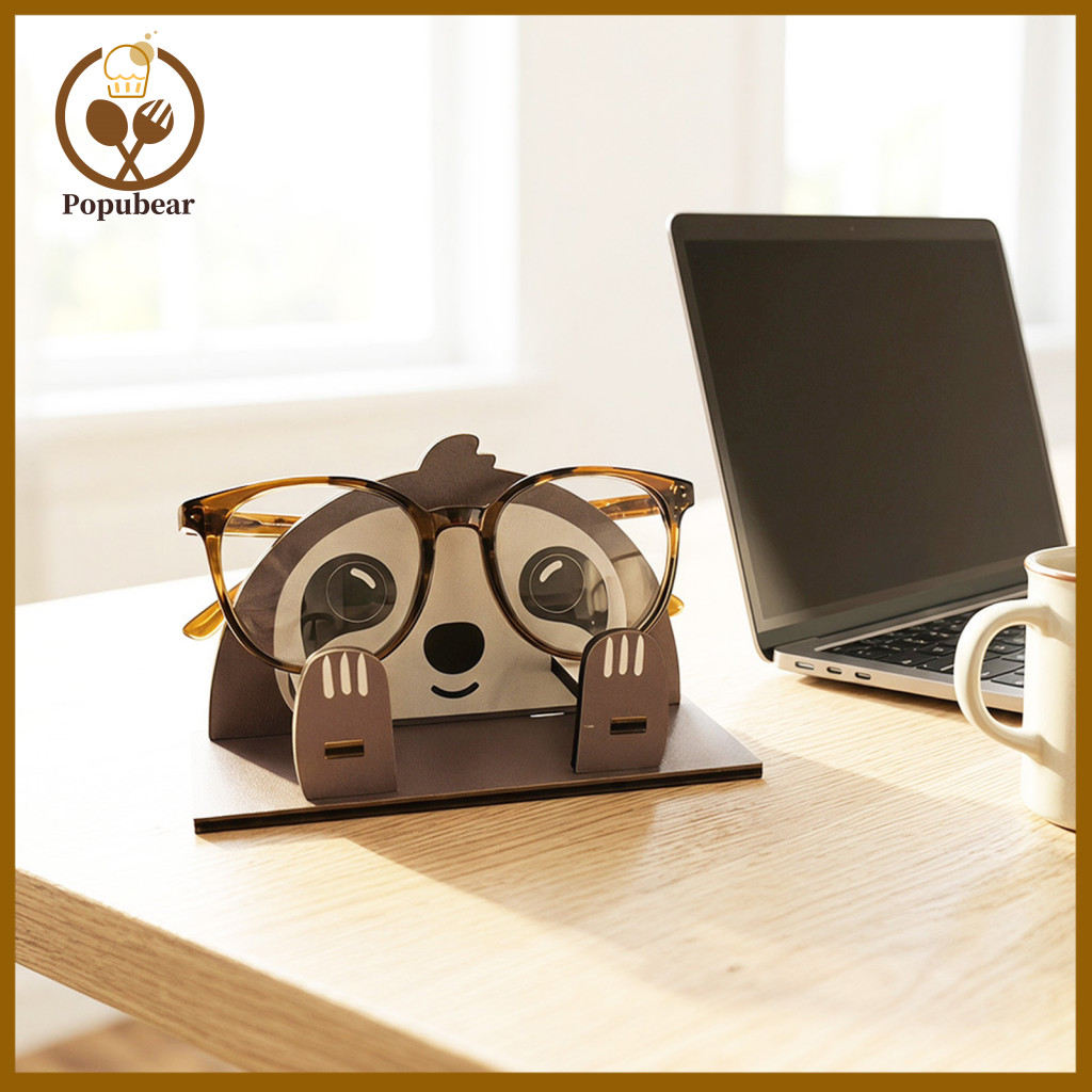 Animal Glasses Stand Wooden Holder – Decorative Shape Eyeglass Display Desktop Sunglasses Keeper Stylish Eyewear Rack