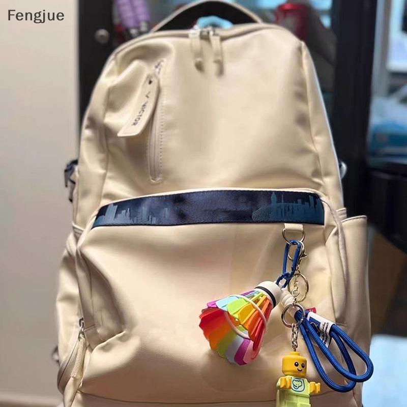 Fengjue Criativo Mini 3D Badminton Raet Bolas Encantos Chaveiros Esporte Lembrança Saco Carro Trinket Acessórios Chave T