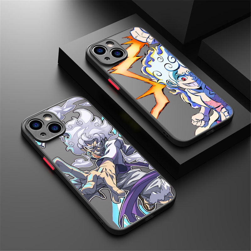 LUFFY GEAR 5 Anime One Piece Matte Case Para iPhone 18 17 16 15 14 13 Pro Max 16E 11 12 13 14 14 Plus Silicone Bumper Ca