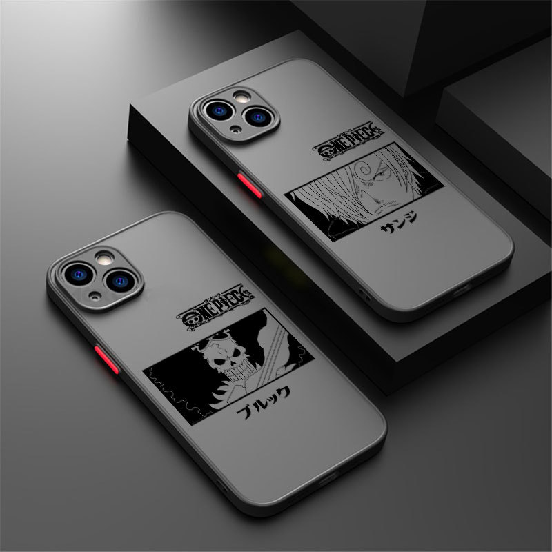 One Piece Face Brook Sanji Matte Case Para iPhone 18 17 16 15 14 13 Pro Max 16E 11 12 13 14 14 Plus Silicone Bumper Capa