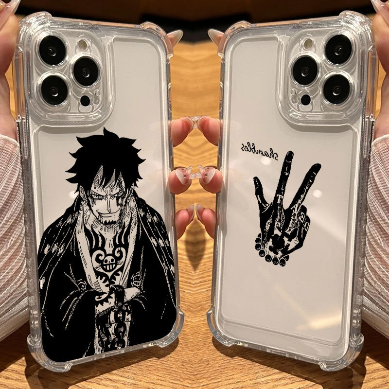 Art One Piece Water Law Capa De Silicone Transparente Para iPhone 17Air 17 16e 16 15 14 13 12 11 Pro Max Air Plus Macia
