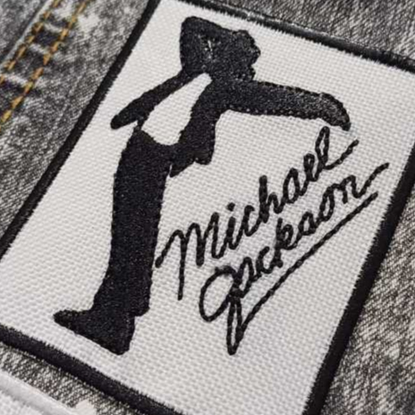 Patch MJ Michael J@ckson com Termocolante, Ideal para Colar em Jaqueta, Camiseta, Moletom, Bolsa