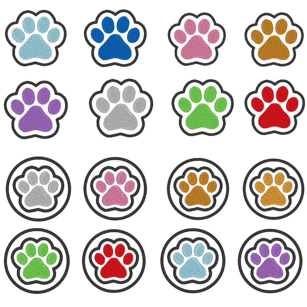 Patch Bordado Patinha Pata Termocolante Aplique Para Jaqueta Mochila Camiseta Infantil Pet Kawaii Custom Pronta Entrega