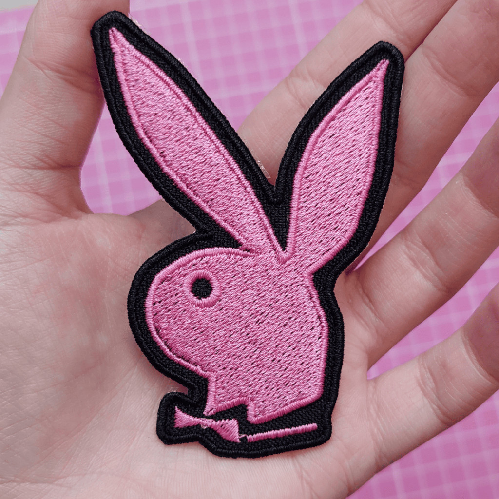 Patch Bordado Coelhinho Estilo Playboy Termocolante Aplique Para Jaqueta Mochila Camiseta Custom Moda Alternativa
