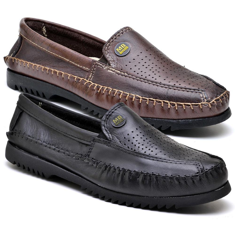 Kit 2 Pares Mocassim Sapato Masculino Sapatilha