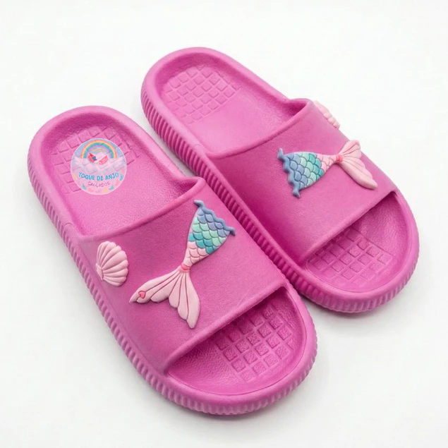 Chinelo Slide Menina do 27/28 ao 41/42 Leve Confortável Dia a dia Passeio Escola casual Sereia Praia