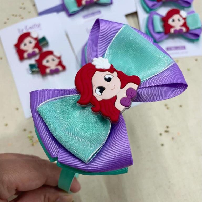 Tiara Ariel Sereia Infantil Luxo Acessório Cabelo Menina Festa Escola Arco Ariel Sereia Envio Rápido