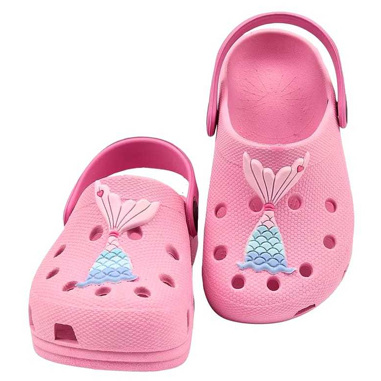 Babuche Sandália Infantil Premium Sereia Leve Macio Rosa Piscina Praia Escola Anatômico Menina