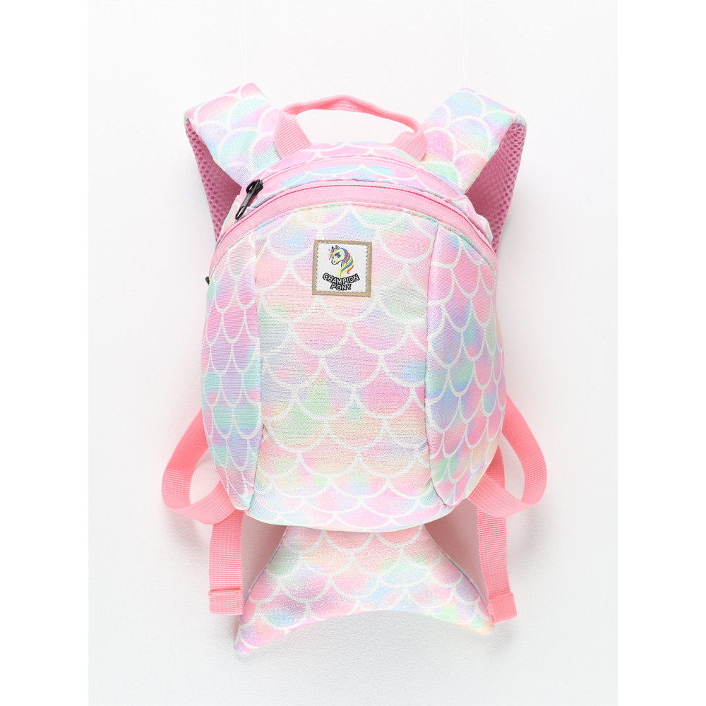 Um ano de idade saco do bebê bonito Anti-perdido mochila do bebê menina saco de escola jardim de infância sereia criança