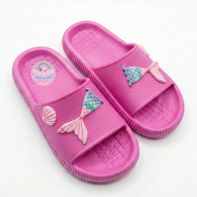 Chinelo Slide Menina do 27/28 ao 41/42 Leve Confortável Dia a dia Passeio Escola casual Sereia Praia