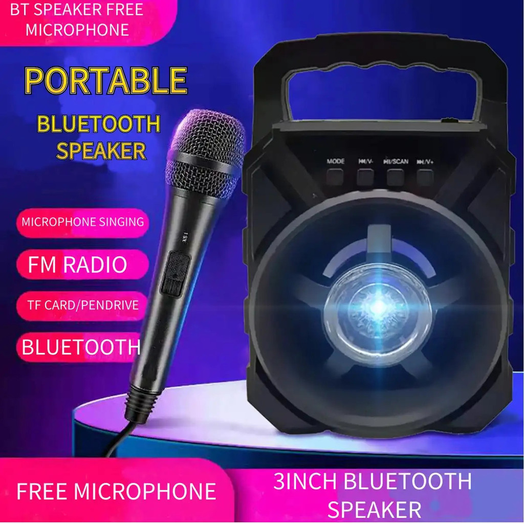 XTM-5009 Bluetooth speaker wireless speaker free microphone support TF card USB FM radio audio portable speaker