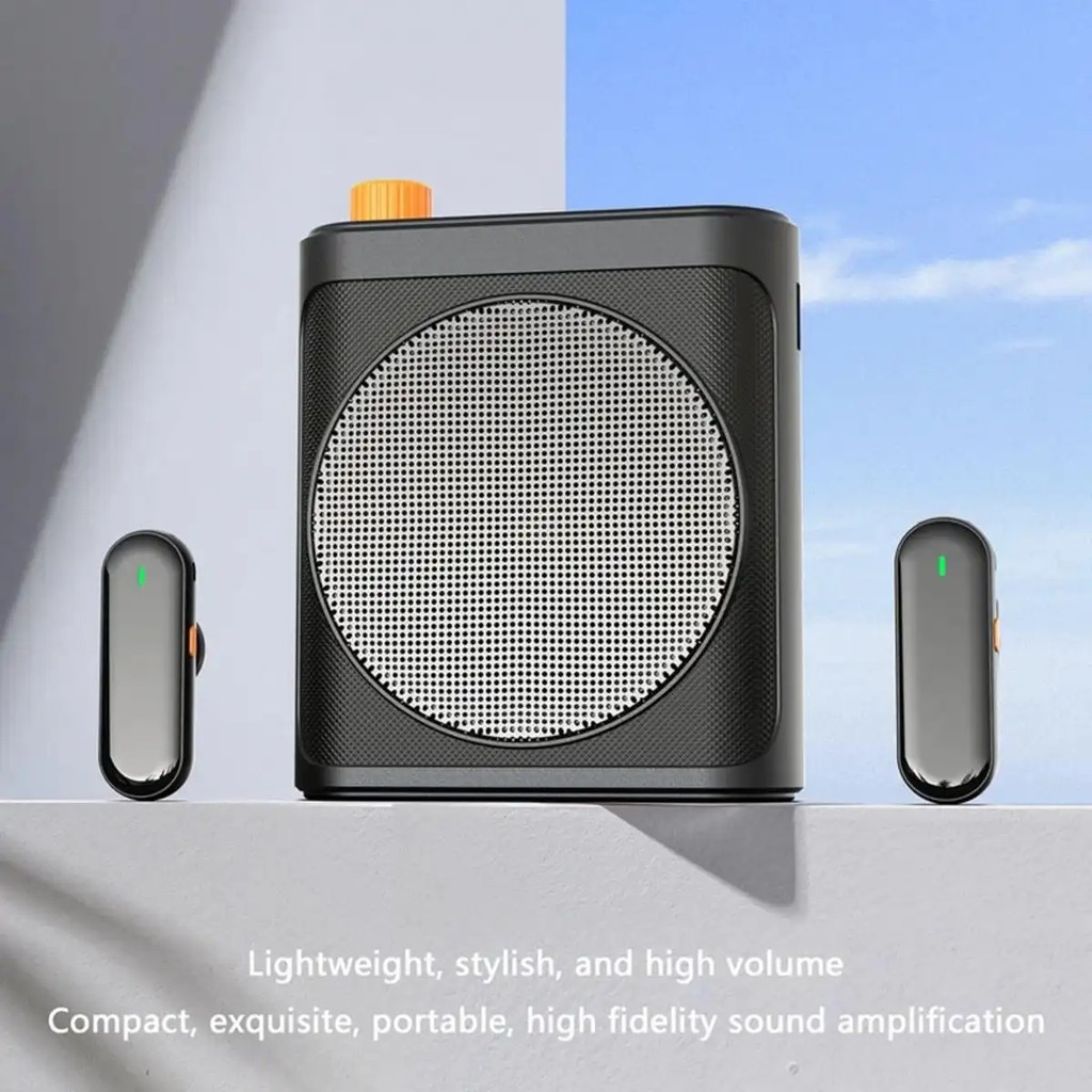 Wireless Megaphone Speaker, Mini Size, With Lavalier Microphone, Portable Voice Amplifier, Suitable for Teachers, Senior