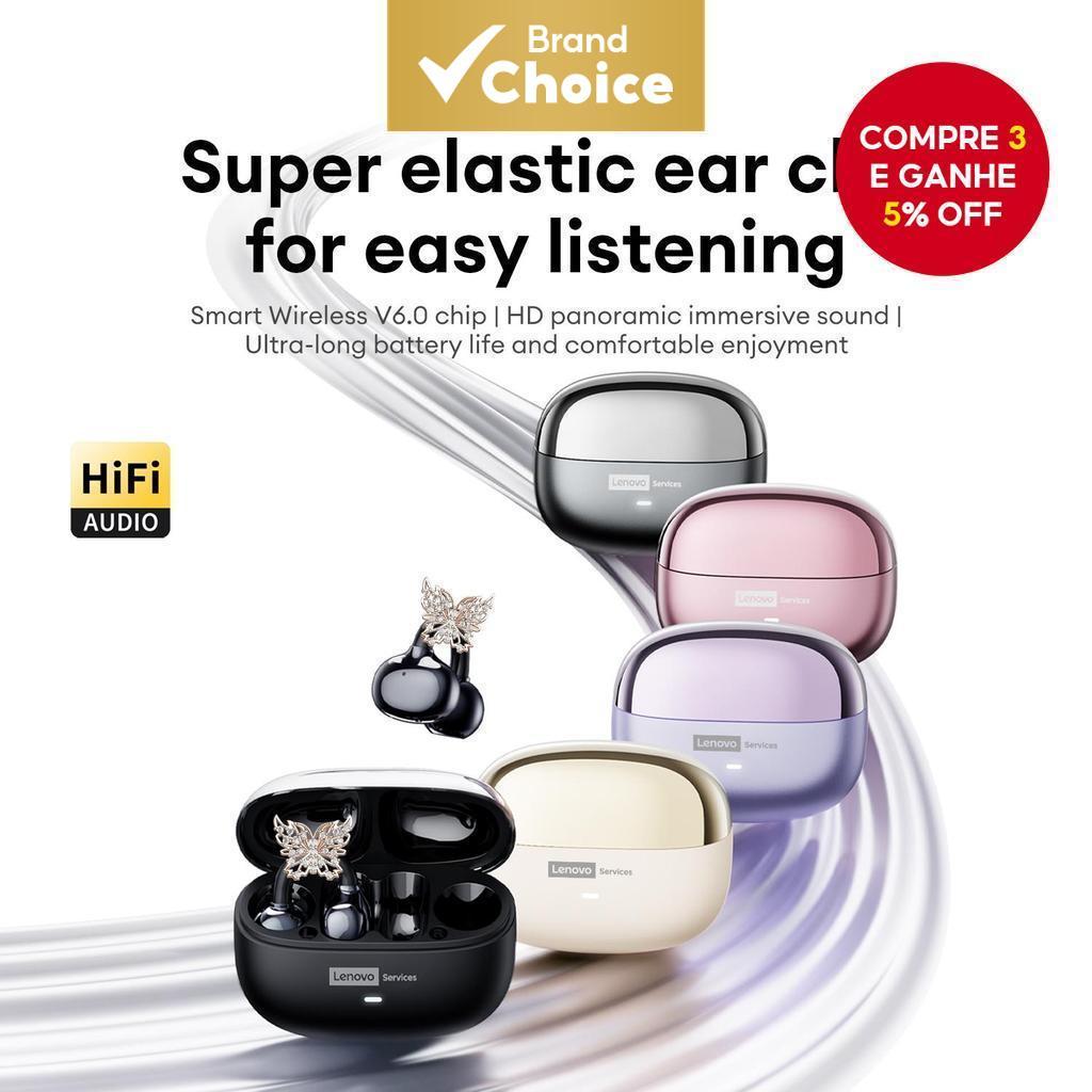 Fones De Ouvido Lenovo LE302 Bluetooth Para Jogos De Baixa Latência IPX5 À Prova D'água HIFI Qualidade De Som Clipes Sup