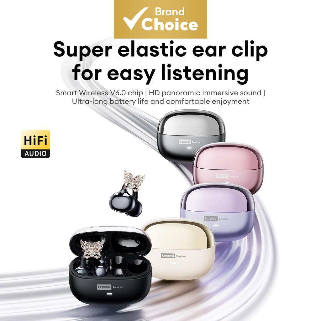 Lenovo LE302 Fones De Ouvido Bluetooth Para Jogos Super Elásticos Clipes IPX5 À Prova D'água HiFi Estéreo TWS De Baixa L