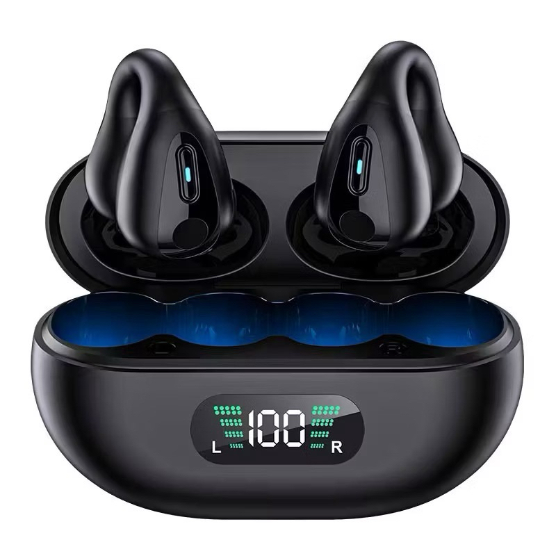 TWS Q80 Fones De Ouvido Sem Fio Bluetooth 5.3 De Condução Bone Com Design De Clipe Auricular