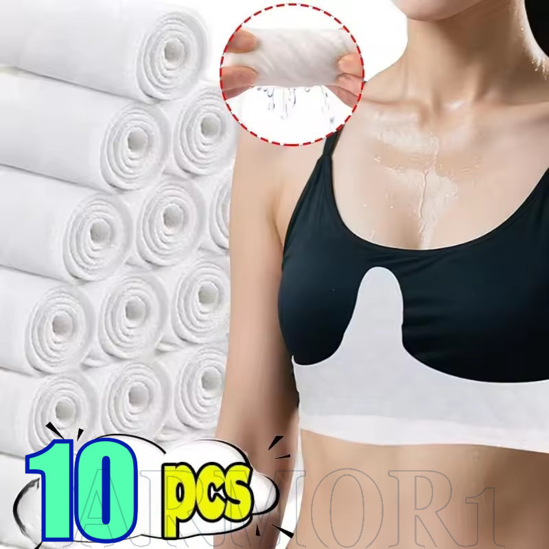 Almofada Absorvente De Suor Abdominal Descartável 3-10PCS | Tecido Não Com Design Curvo , Forro Respirável Para Uso Diár
