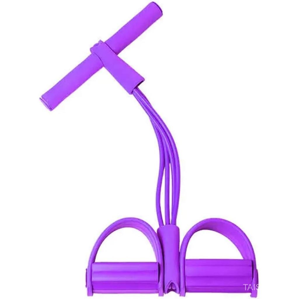 Banda de Resistência com Alças Multifuncionais, Pedal de Quatro Tubos, Elástico para Yoga, Treinamento Abdominal, de Bra