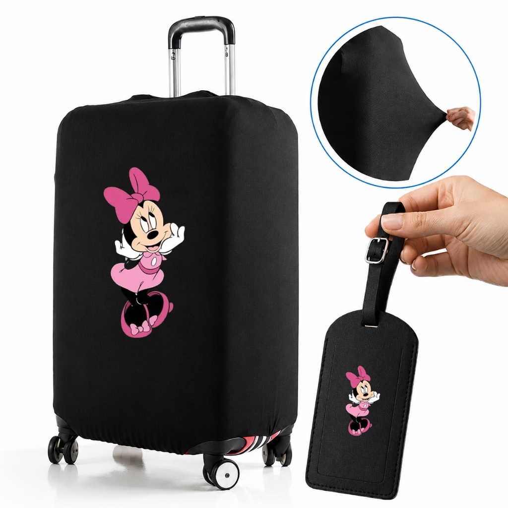 Capa De Mala 8 a 23KG P-M-G Personalizada Minnie Mouse Protetor Bagagem Para Viagem Protetora Grande